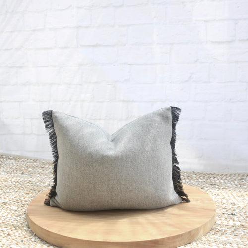 Atlas Weave Fringed Lumbar Cushion